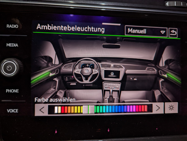 Freischaltung mehrfarbige Ambientebeleuchtung